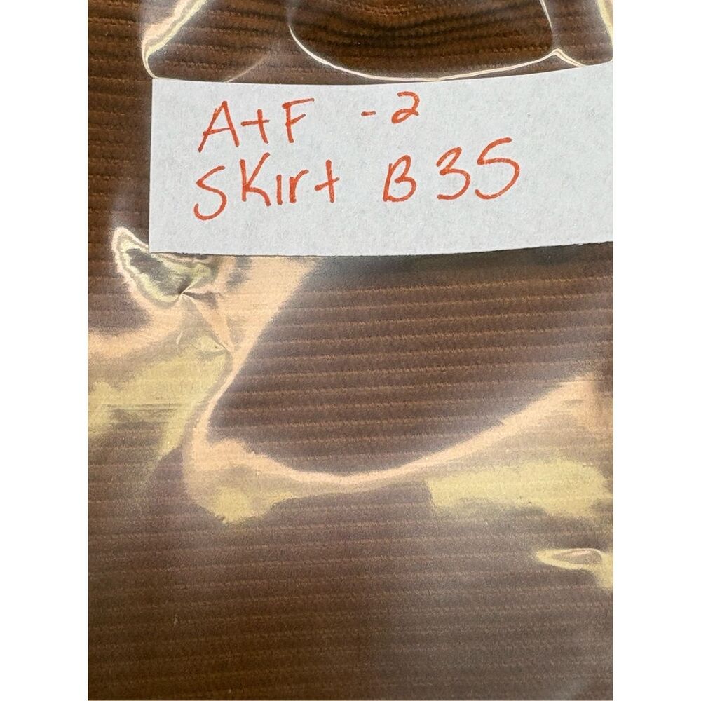Abercrombie & Fitch Mini Skirt Corduroy Women Size 2 XS Brown Zip Pockets - Picture 9 of 9